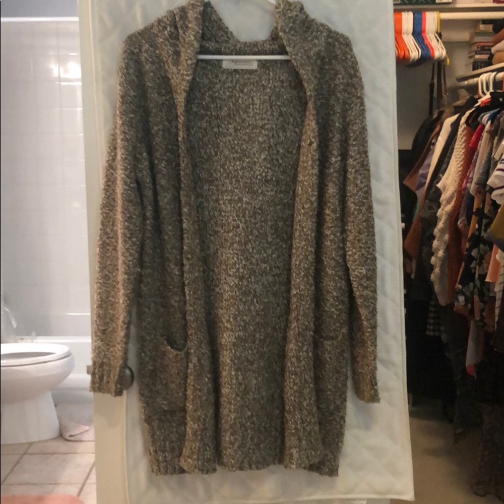 Neutral Hooded Cardigan